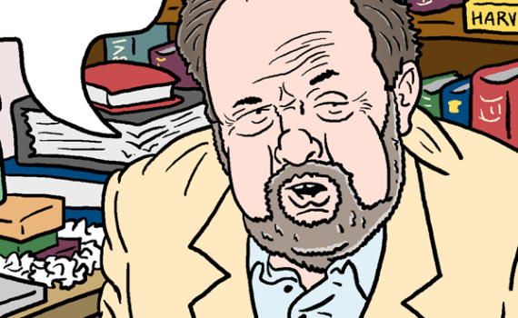 (panel 1 - Ross Douthat at Andy Rooney's "60 Minutes" desk.) Douthat's Douthoughts