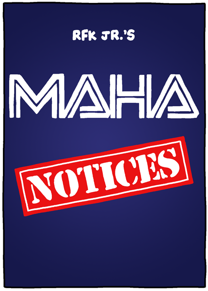 (panel 1 - Title on an FDA recall notice
RFK Jr.'s MAHA NOTICES